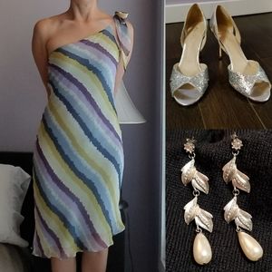 BCBG one shoulder dress